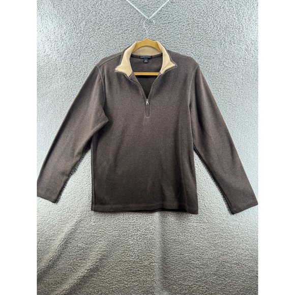 Banana Republic Other - Banana Republic Long Sleeve Quarter Zip Sweater Brown Size Small